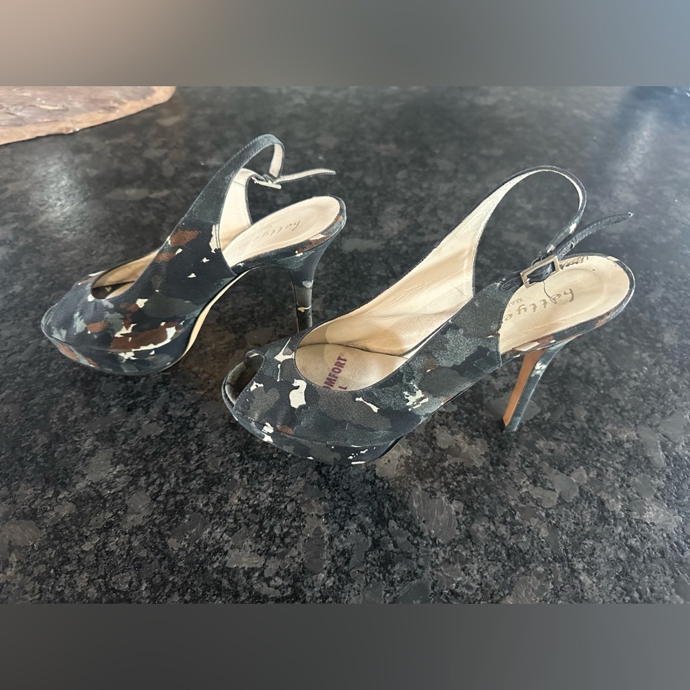 Italian made Bettye Muller Camo high heel shoe